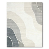 Abstract Area Fluid Grey Wave Abstract Area Rug