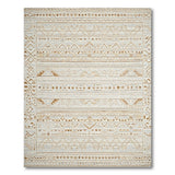 Beige Neutral Tribal Geometric Area Rug