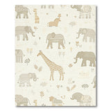 ODIKA Safari Animals Washable Nursery Rug - Low Pile Non-Slip Kids Playroom Carpet
