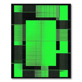 Bold Green Black Geometric Modern Area Rug