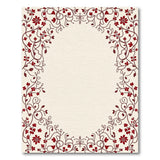 Red Red Floral Vintage Border Area Rug