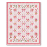 Pink Bow Orchid Floral Area Rug