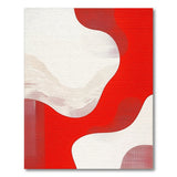 Red Abstract Area Red Abstract Wave Area Rug