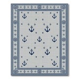 Navy Anchor Coastal Area Rug