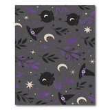 Kids Cartoon Purple Witch Cauldron Area Rug