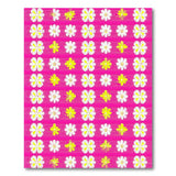 Floral Vintage Pink Cheerful Pink Daisy Floral Area Rug