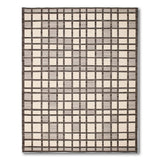 Modern Grey Grid Tonal Area Rug