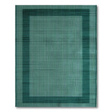 Teal Framed Woven Area Rug