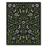Green Daisy Moon Floral Area Rug