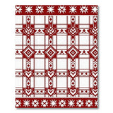Red White Heritage Tribal Plaid Area Rug