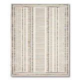 Modern Beige Gray Vertical Stripe Area Rug