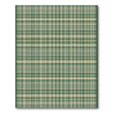 Classic Green Plaid Check Area Rug
