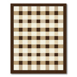 Tan Brown Plaid Checkered Area Rug