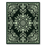 Ornate Lime Green Persian Area Rug