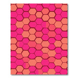 Vibrant Pink Orange Hexagon Geometric Area Rug