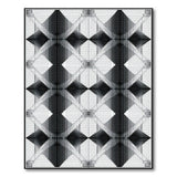 Optical Geometric Black White Area Rug