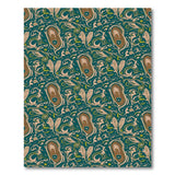 Teal Swirling Abstract Organic Area Rug