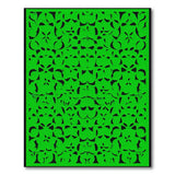 Green Four-Leaf Clover Cutout Area Rug