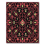 Multi-color and Patterns Intricate Red Floral Persian Area Rug