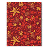 Vibrant Red Autumn Leaves Area Rug