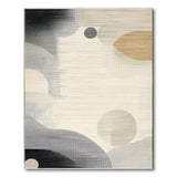 Abstract Geometric Grey Beige Area Rug