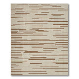 Modern Brown Stripe Beige Area Rug