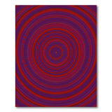 Purple Concentric Circles Area Rug