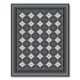 Diamond Geometric Modern Black White Geometric Diamond Area Rug