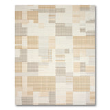 Neutral Patchwork Gingham Area Rug