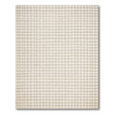 Beige and Neutral Beige Gingham Check Woven Area Rug