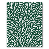 Emerald Green Abstract Wavy Lines Area Rug