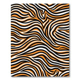 Bold Orange Zebra Stripe Area Rug