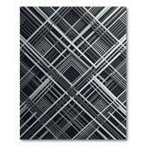 Bold Crisscross Grid Black White Area Rug