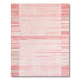 Pink Blush Pink Geometric Stripe Area Rug