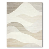 Abstract Wave Beige Neutral Area Rug