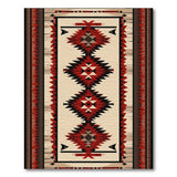 Bold Red Diamond Southwestern Area Rug