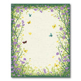 Purple Butterfly Floral Washable Area Rug