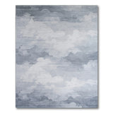 Ethereal Clouds Grey Abstract Area Rug