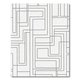 Abstract Grey Geometric Line Area Rug