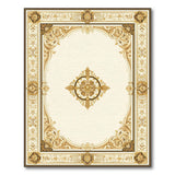 Gold Floral Medallion Vintage Area Rug
