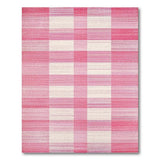 Pink Plaid Check Area Rug