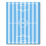 Blue Soccer Field Striped Area Rug