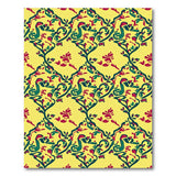 Vibrant Yellow Floral Trellis Area Rug