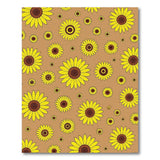 Yellow Vibrant Yellow Sunflower Scatter Area Rug