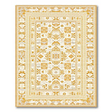 Gold and Silver Gold Geometric Persian Area Rug