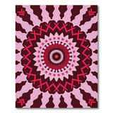 Pink Mandala Heart Geometric Area Rug