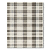 Grey Plaid Checkered Area Rug