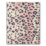 Boho Chic Pink Pink Leopard Print Tufted Area Rug
