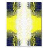 Navy Yellow Geometric Dotted Area Rug