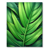 Green Lush Overlapping Green Leaves Area Rug
